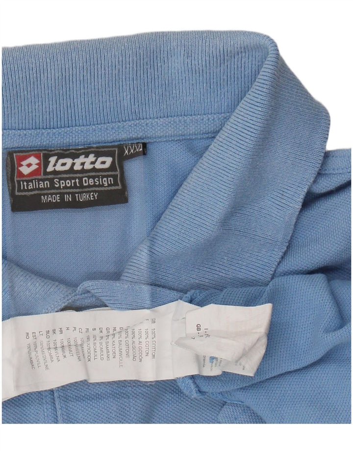 LOTTO Mens Polo Shirt 3XL Blue Cotton