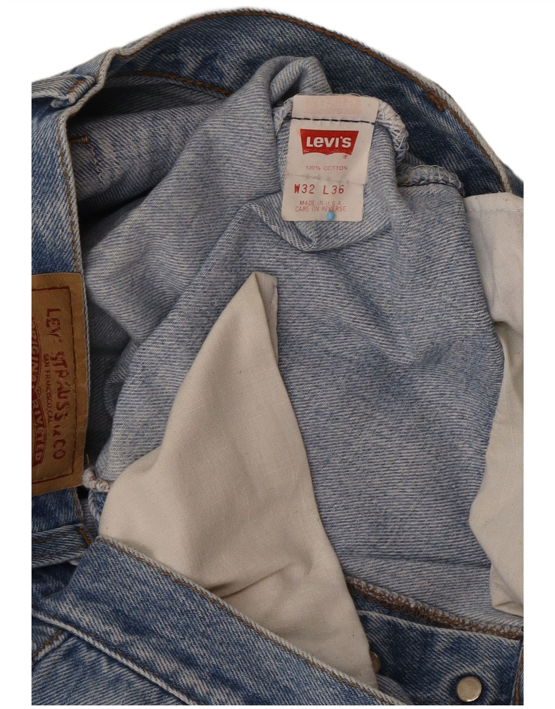 Мужские прямые джинсы Levi's 501 W32 L27 синие, хлопок