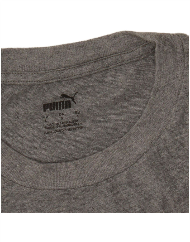Мужская футболка с рисунком PUMA, большая, серая