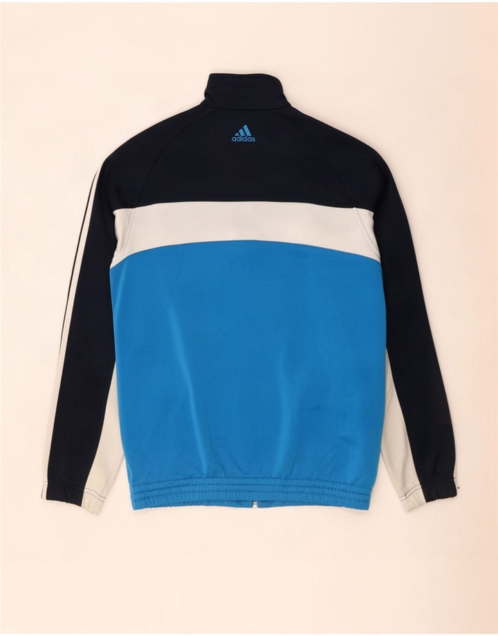 Мужская спортивная куртка Adidas UK 38/40, средний синий полиэстер с цветными блоками