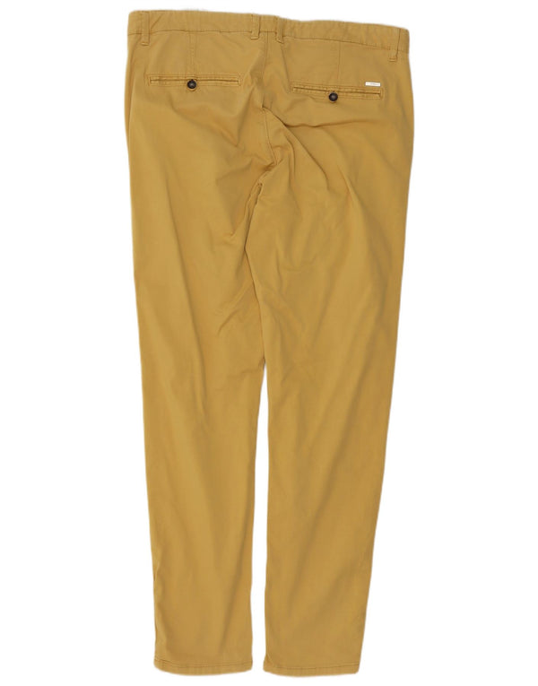 Мужские узкие брюки-чиносы Zara EU 46 XL W36 L32, желтый хлопок