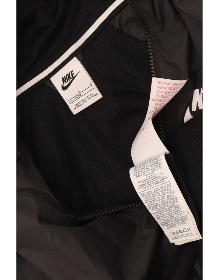 Спортивный костюм с капюшоном для мальчиков Nike, большая черная полиэстеровая куртка 12–13 лет