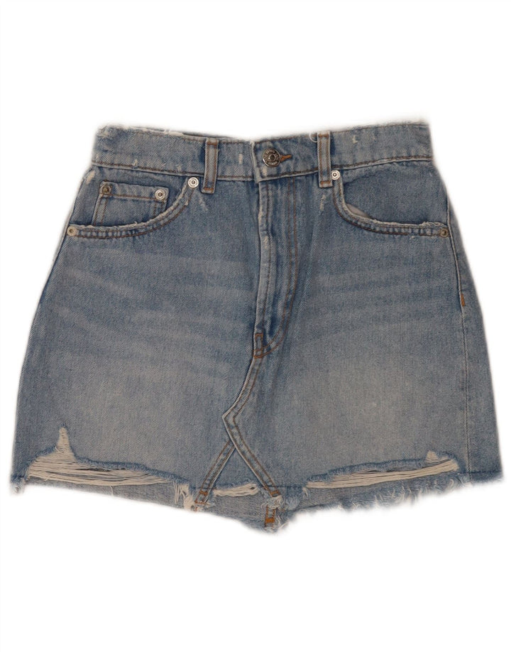 Женские джинсовые шорты Zara, маленькие W26, синие