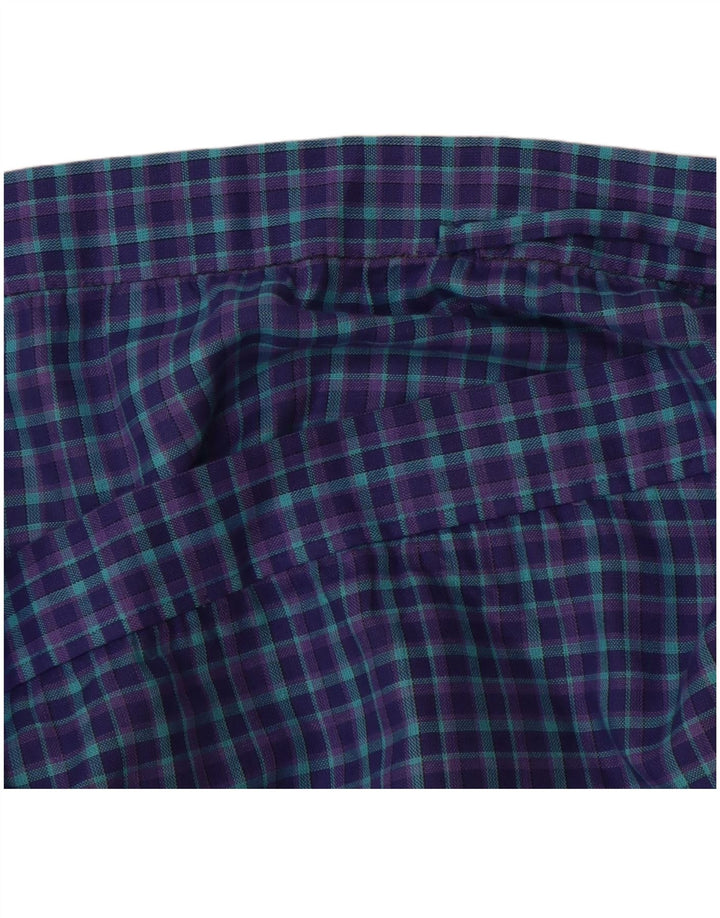 ВИНТАЖНАЯ женская юбка-трапеция с завышенной талией W26, маленькая синяя клетка