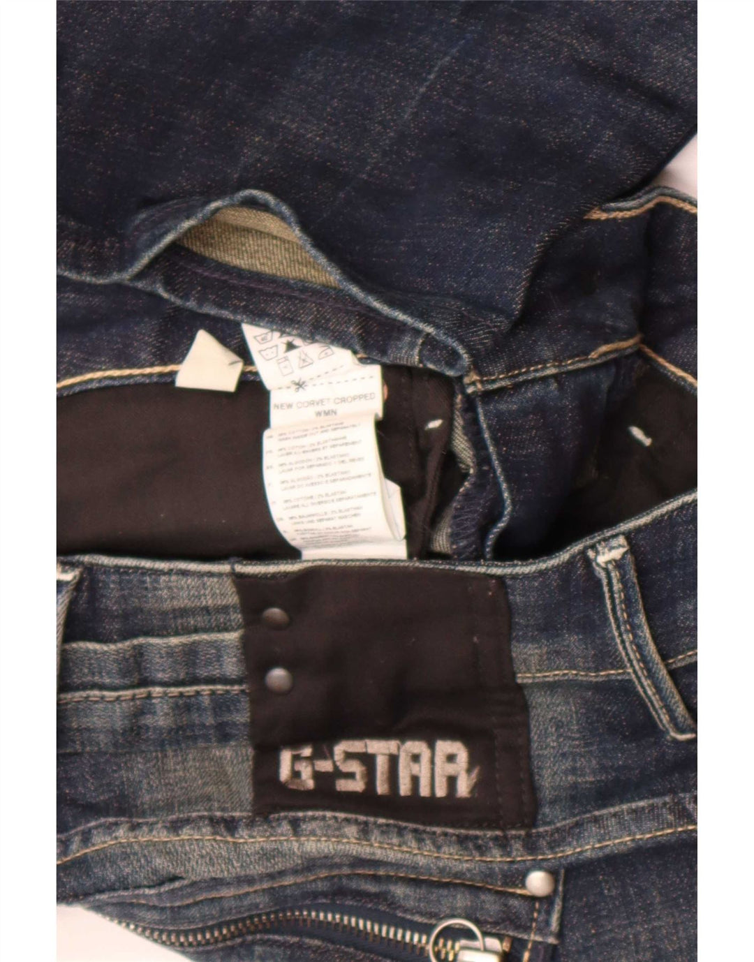 Женские супернизкие капри G-Star W27 L18, синие хлопковые