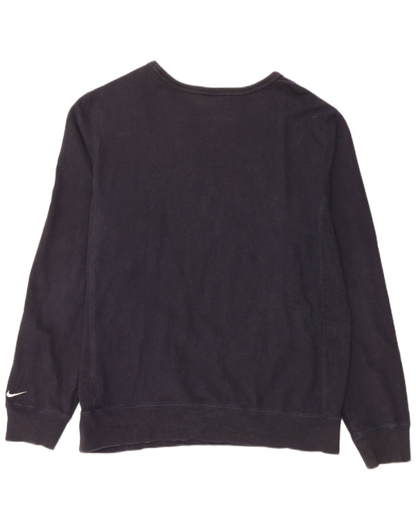 Мужской свитер с рисунком NIKE, большой темно-синий