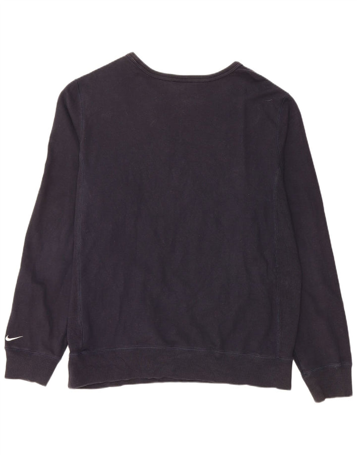 Мужской свитер с рисунком NIKE, большой темно-синий