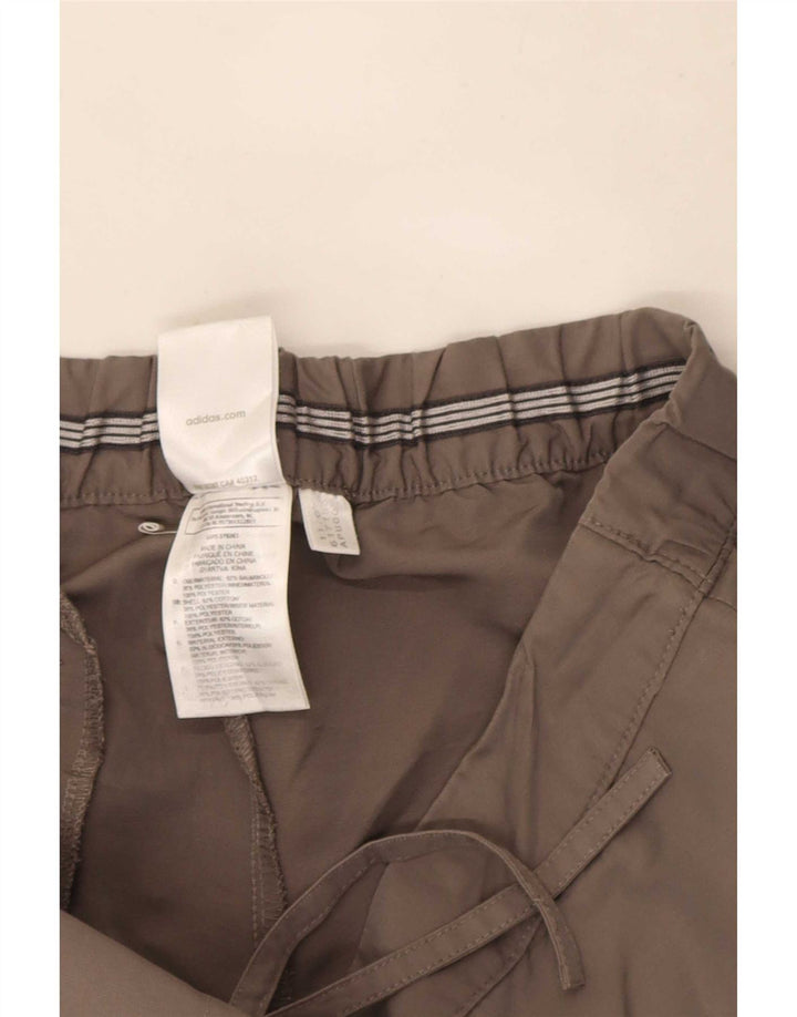 Женские шорты-бермуды Adidas UK 12 Medium W30 Серые хлопковые