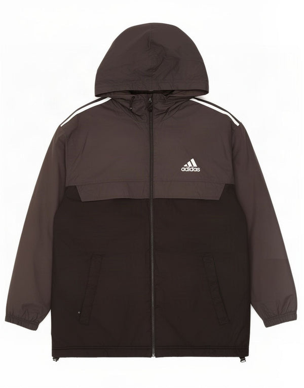 Мужская ветровка Adidas с графическим рисунком UK 38/40, средний черный, цветной блок