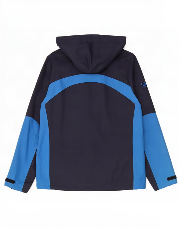 Женская дождевик Jack Wolfskin UK 14/16, большой темно-синий с цветными блоками