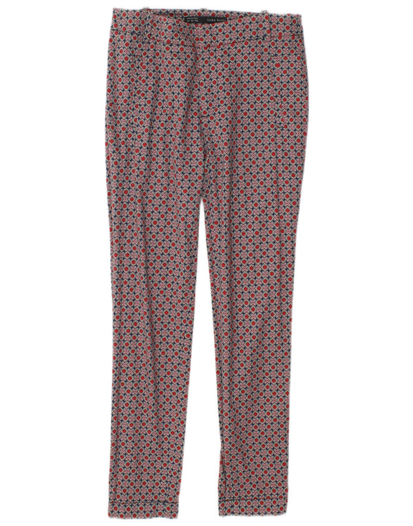 Женские повседневные брюки Zara EU 34 2XS W24 L27 Разноцветные с геометрическим рисунком