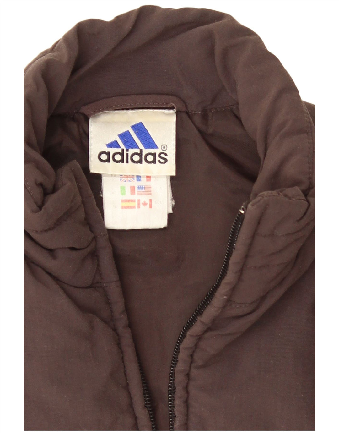 Женский утепленный жилет Adidas UK 10, маленький коричневый из полиамида
