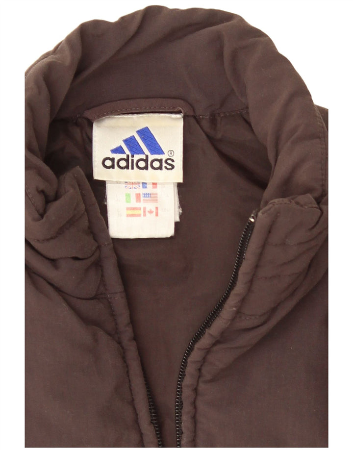 Женский утепленный жилет Adidas UK 10, маленький коричневый из полиамида