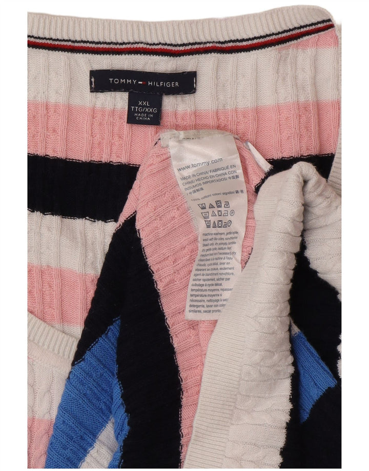 Tommy Hilfiger Мужской свитер с вырезом лодочкой 2XL Разноцветный Классический