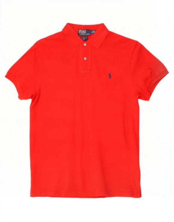 Мужская рубашка поло на заказ Polo Ralph Lauren, большая красная хлопковая ткань