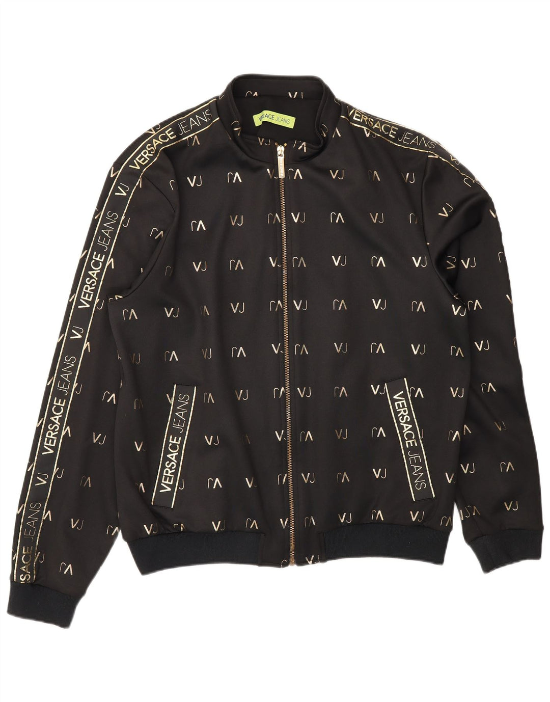 Versace Мужской спортивный костюм с графическим рисунком Верхняя куртка XL Черный Полиэстер Спортивный