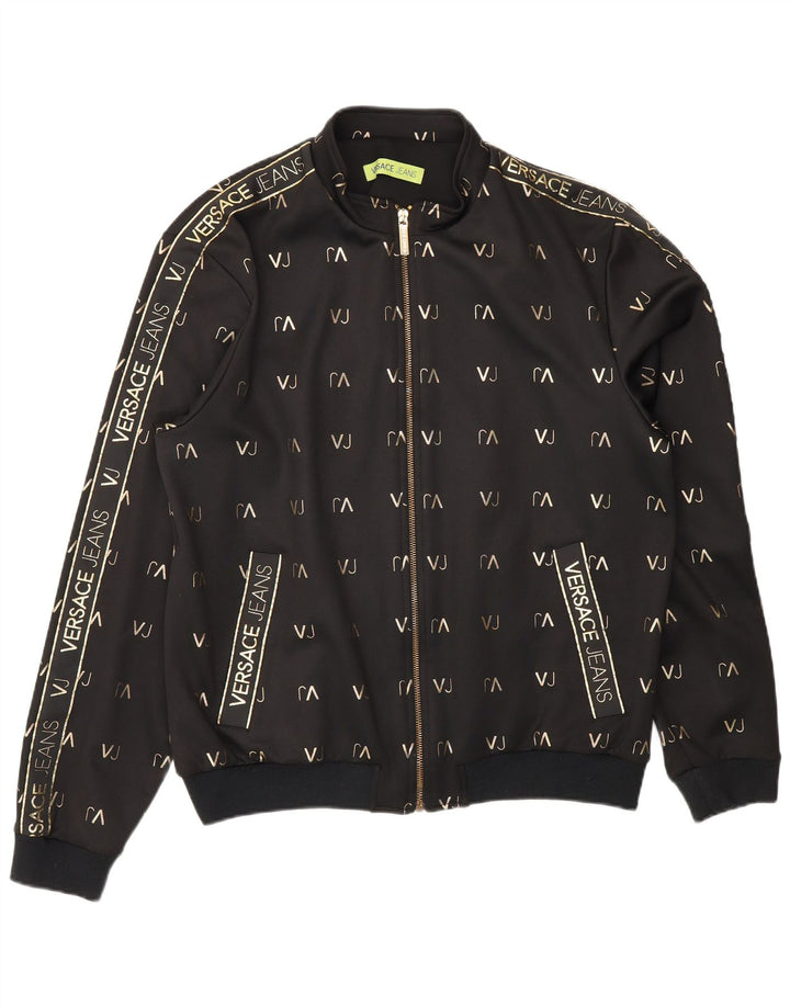 Versace Мужской спортивный костюм с графическим рисунком Верхняя куртка XL Черный Полиэстер Спортивный