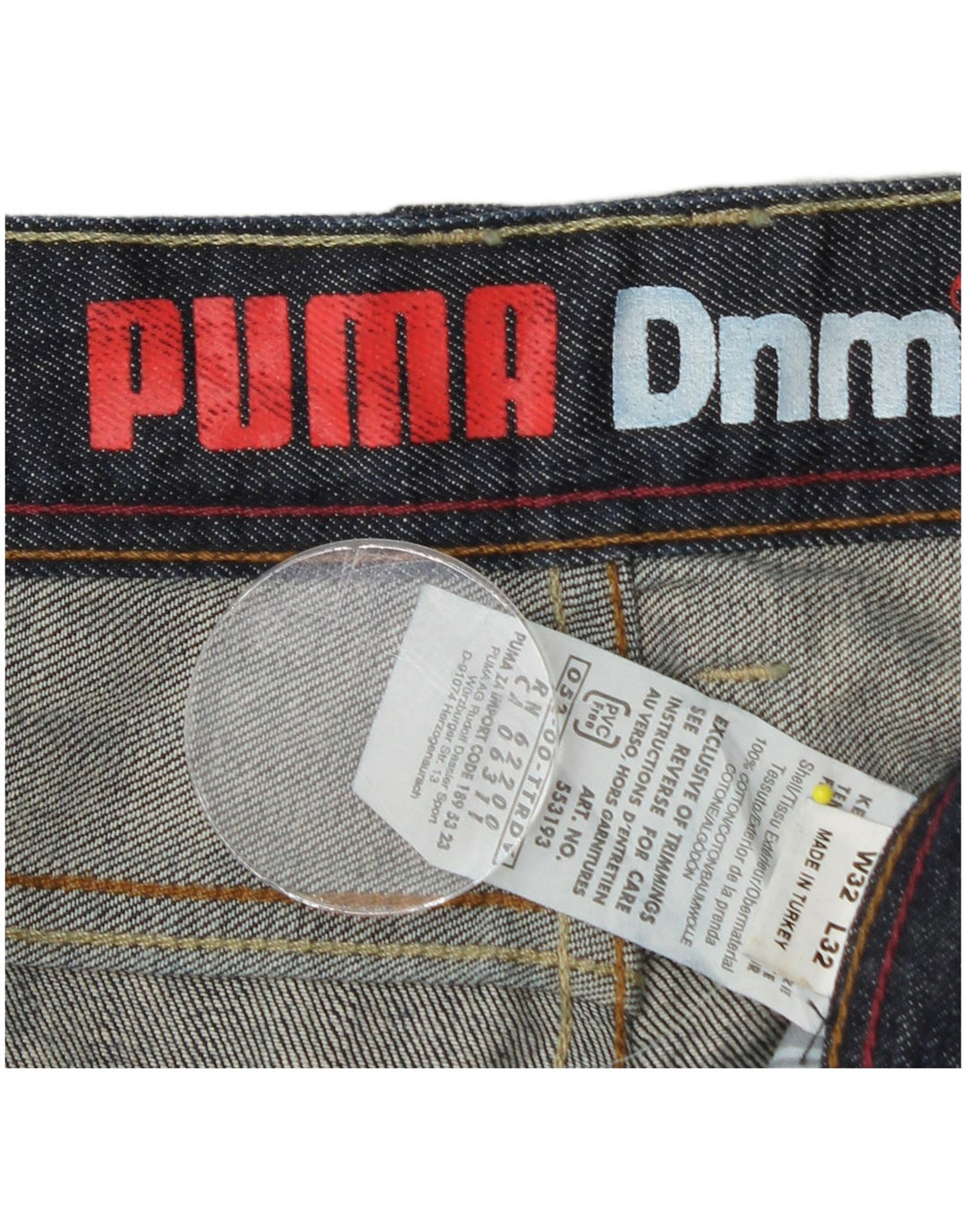 Мужские прямые джинсы Puma W32 L28 темно-синие, хлопок