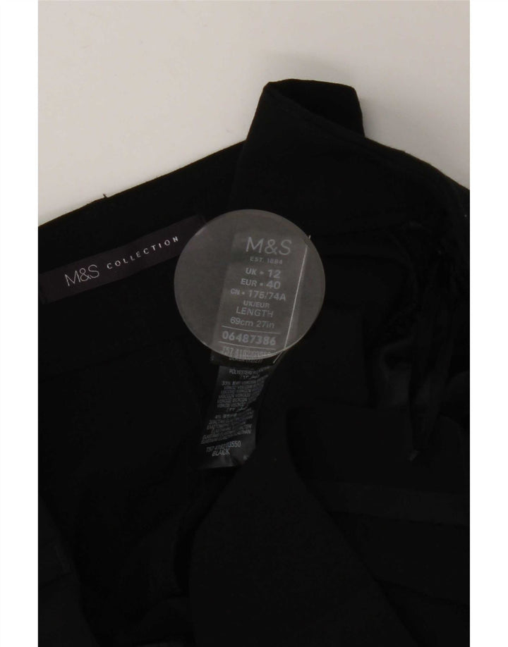 Женская юбка-карандаш Marks & Spencer UK 12, средний W30, черный полиэстер