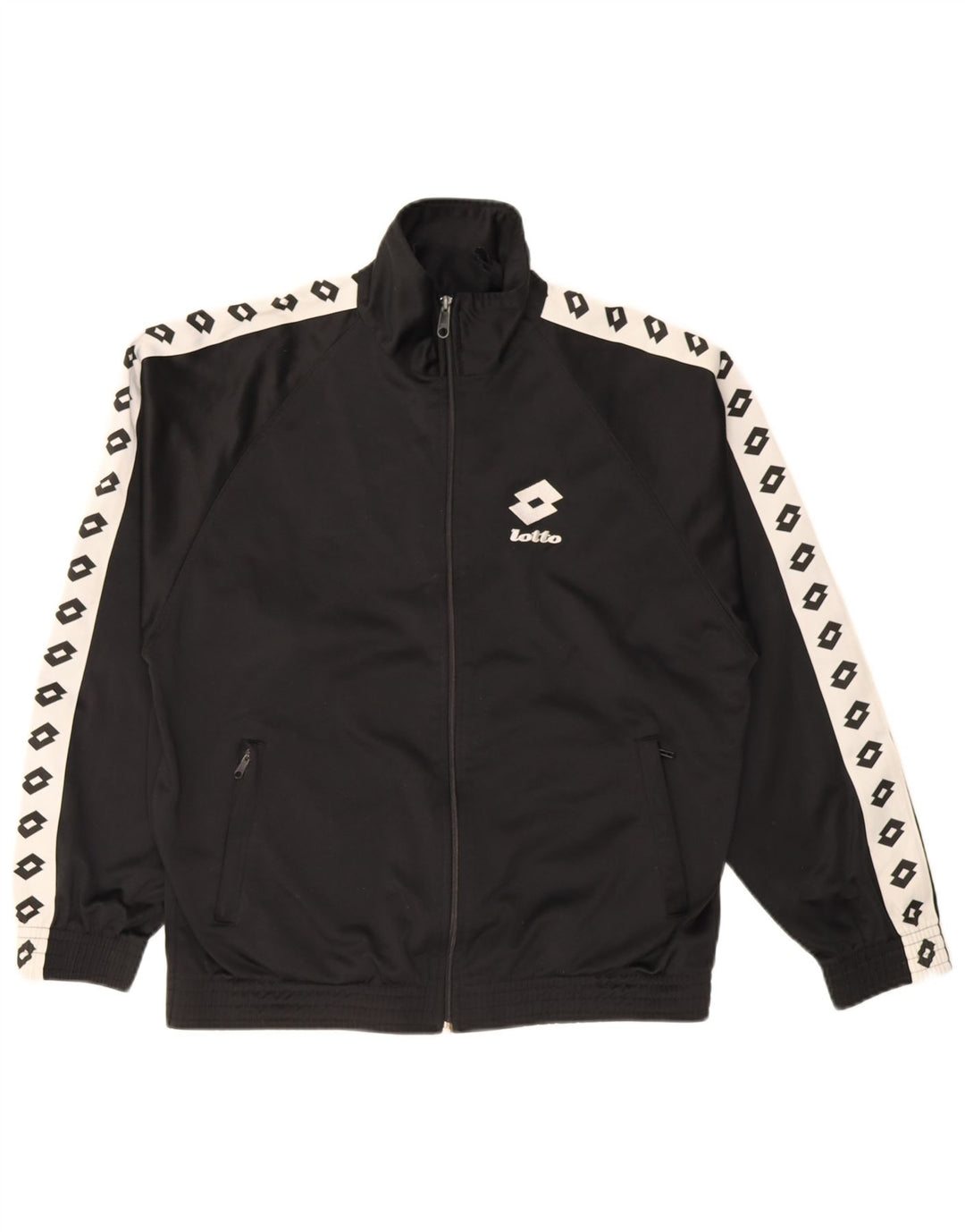 Lotto Мужской спортивный костюм с графическим рисунком, верхняя куртка, большая черная цветная блокировка