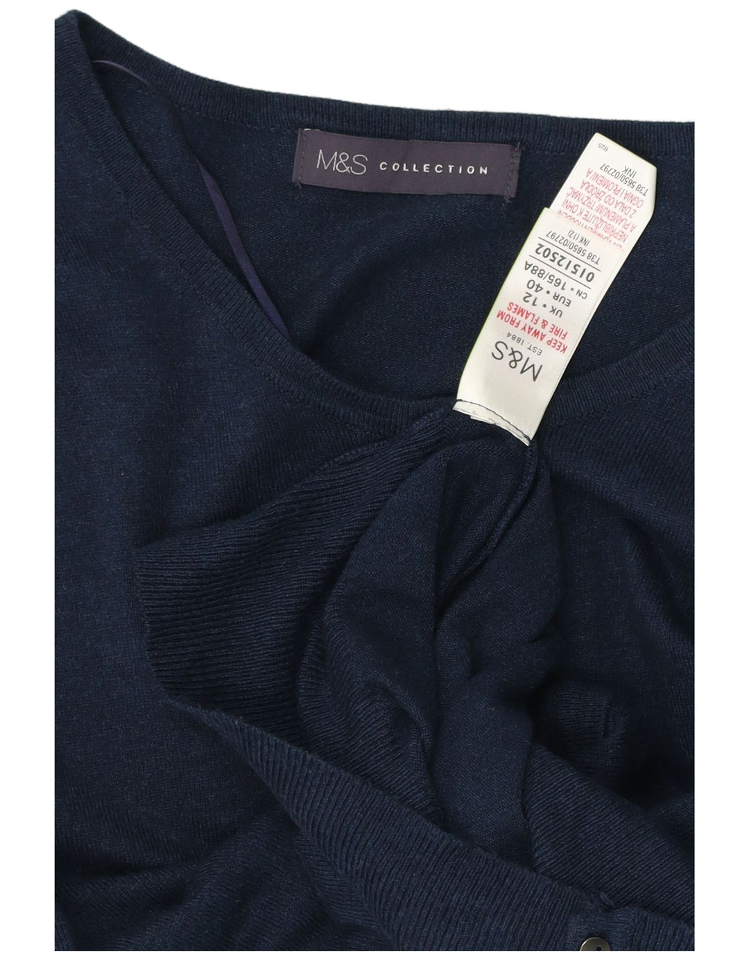 Женский кардиган Marks & Spencer UK 12, средний темно-синий, вискоза