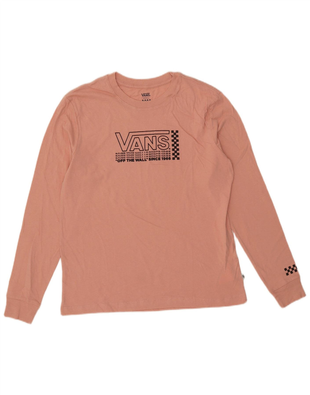 Мужской топ с рисунком Vans, маленький розовый хлопок с длинными рукавами