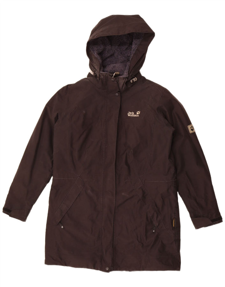 Женская ветровка с капюшоном Jack Wolfskin UK 16, большой черный полиэстер