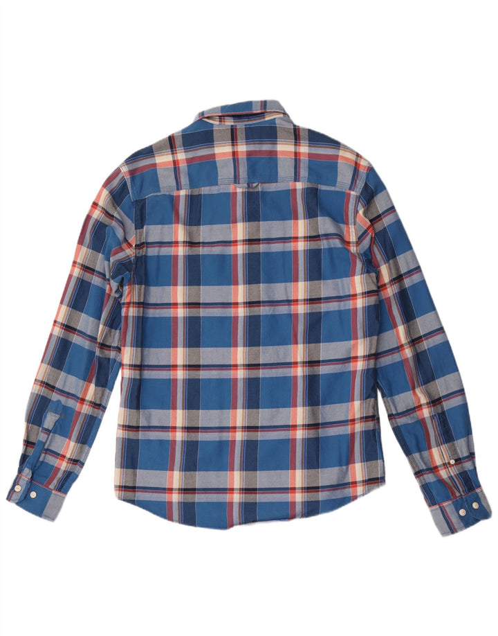 Мужская фланелевая рубашка Jack & Jones, большая синяя клетка, хлопок