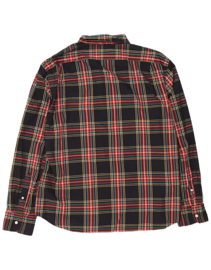 Мужская рубашка J. Crew XL, черная хлопковая клетка в клетку