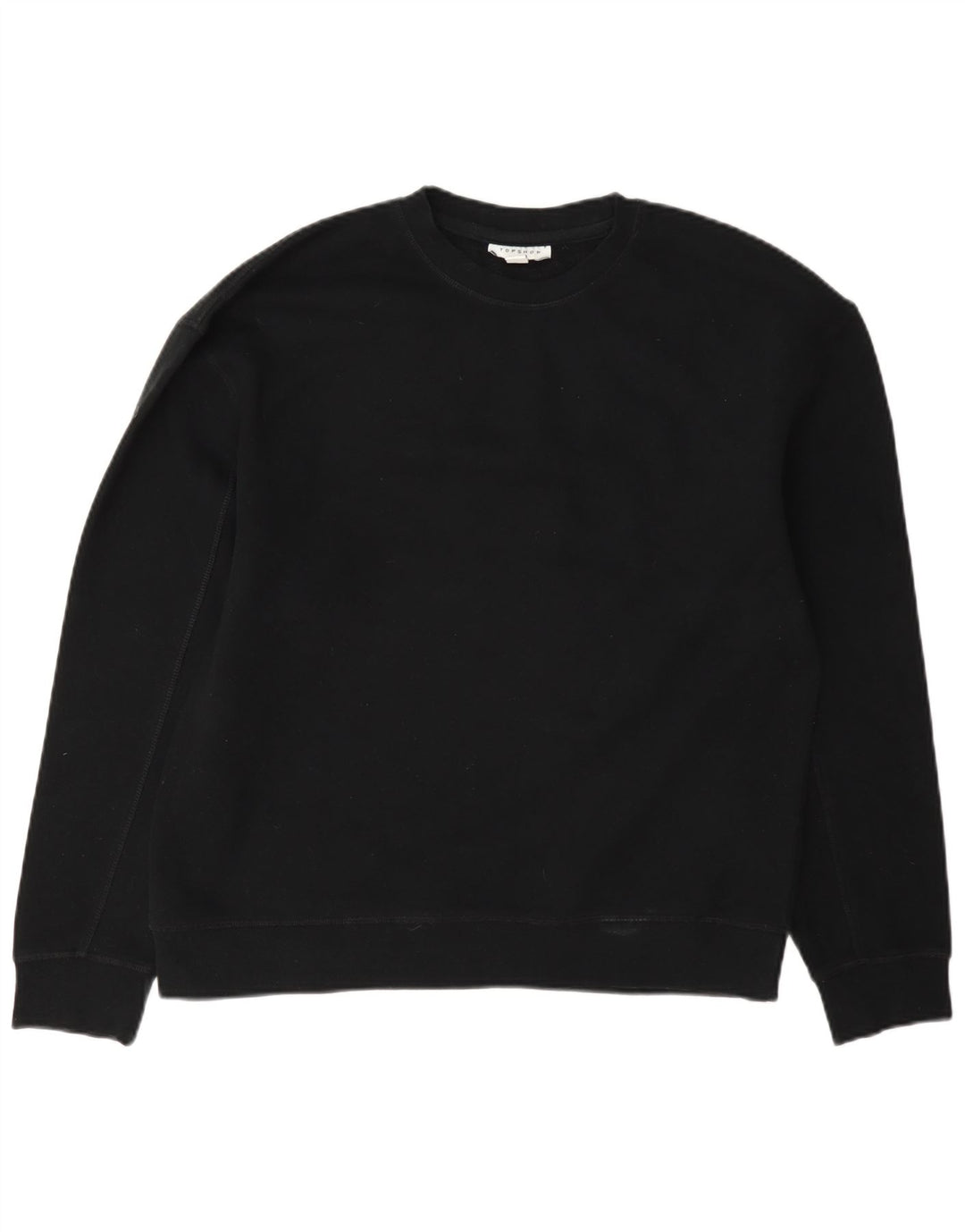 Женский джемпер оверсайз Topshop UK 10, маленький черный хлопковый
