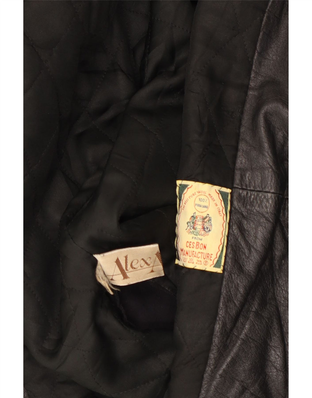 Винтажная женская кожаная куртка оверсайз UK 18 XL, черная кожа