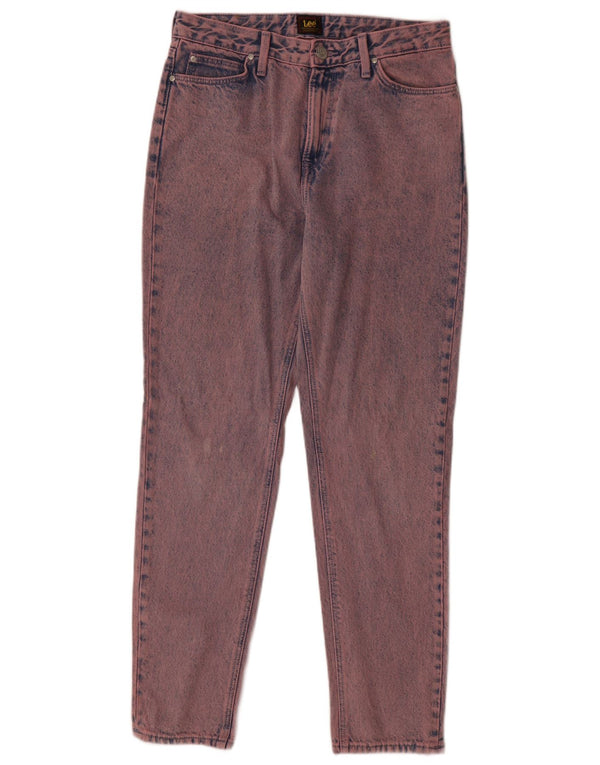 Женские прямые джинсы Lee W29 L31 из хлопка с розовым принтом тай-дай