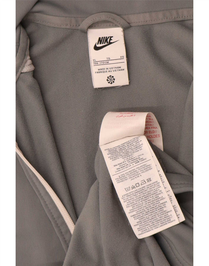 Спортивный костюм Nike для мальчиков, верхняя куртка 13–14 лет, XL, серый полиэстер с цветными блоками