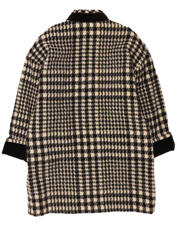 Улучшенное женское пальто UK 18 XL, черное из ацетата с узором «гусиные лапки»