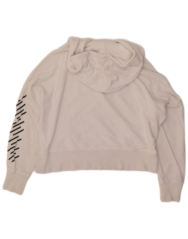 SUPERDRY Женский укороченный джемпер с капюшоном большого размера UK 10, маленький белый