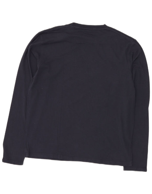 Мужской топ с рисунком DIESEL с длинным рукавом XL, темно-синий, хлопок