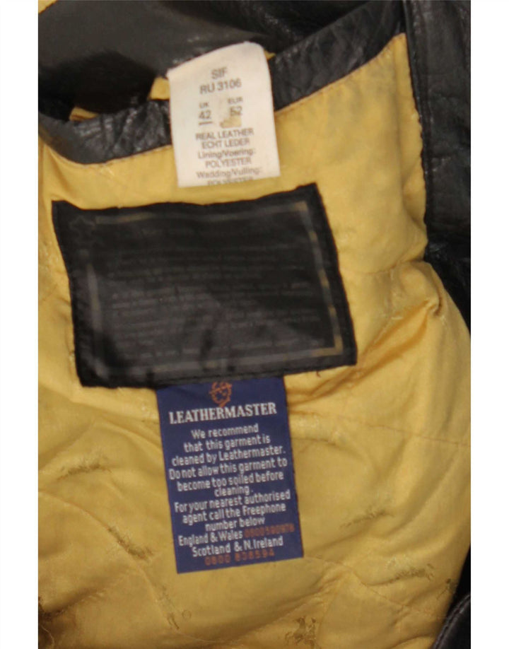 Мужская кожаная косуха CLASSIC UK 42 XL, черная
