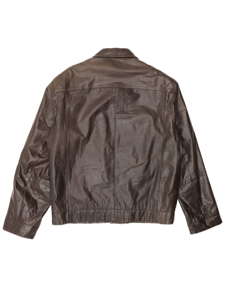 Мужская кожаная куртка Conbipel IT 50, большая коричневая кожа