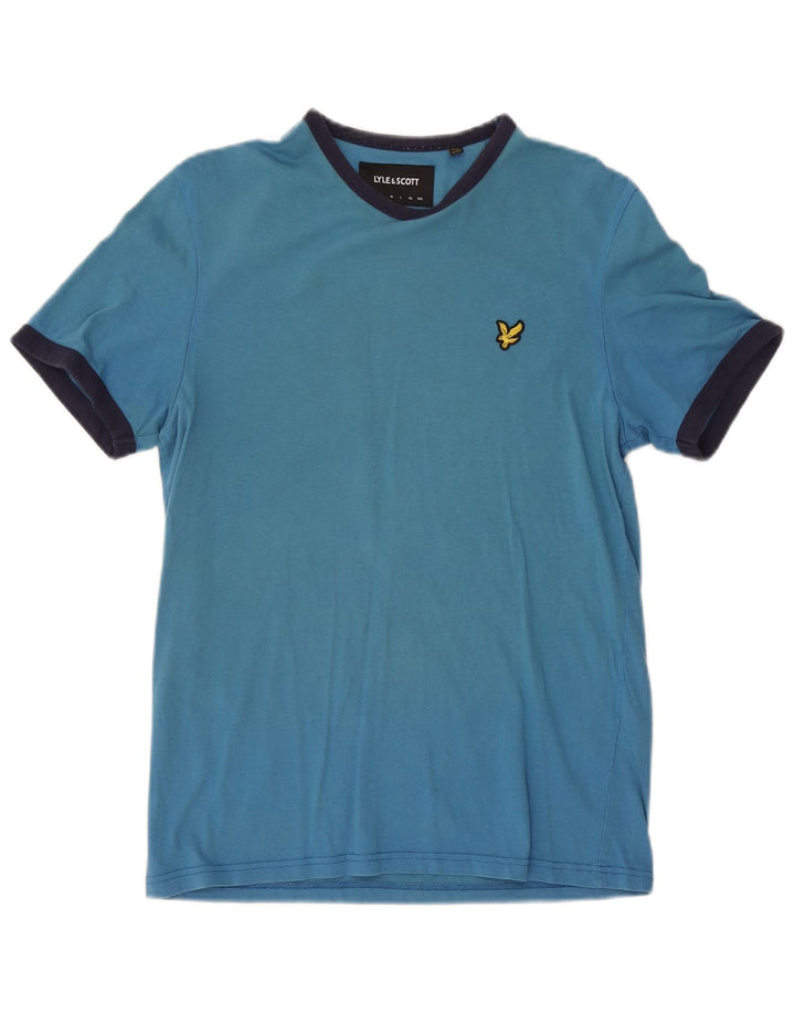 Мужская футболка Lyle & Scott, маленький синий цвет, хлопок