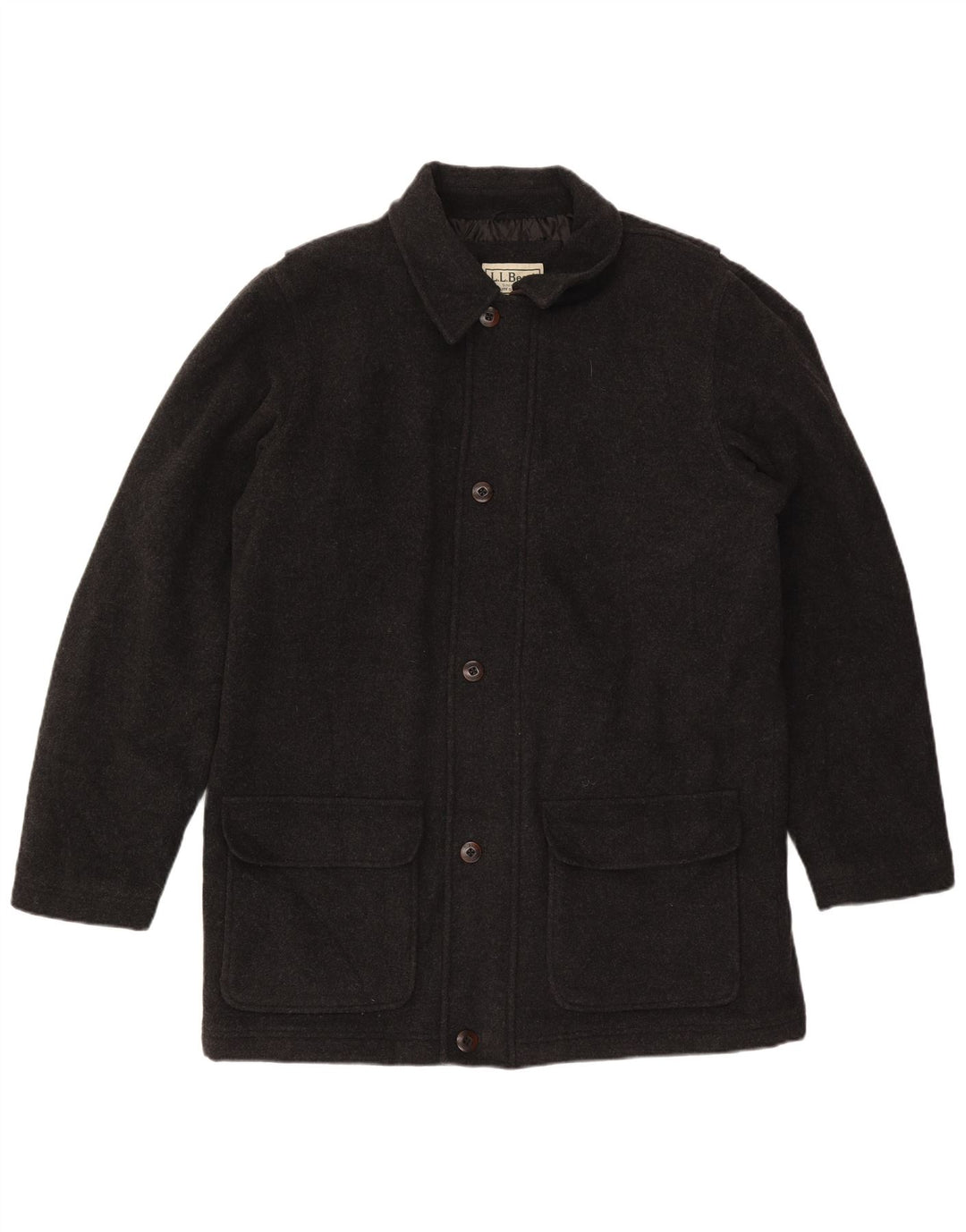 Мужское длинное пальто L.L.Bean UK 40, большое серое шерсть
