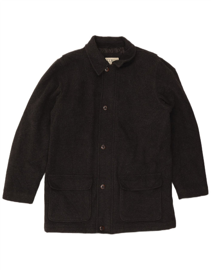 Мужское длинное пальто L.L.Bean UK 40, большое серое шерсть