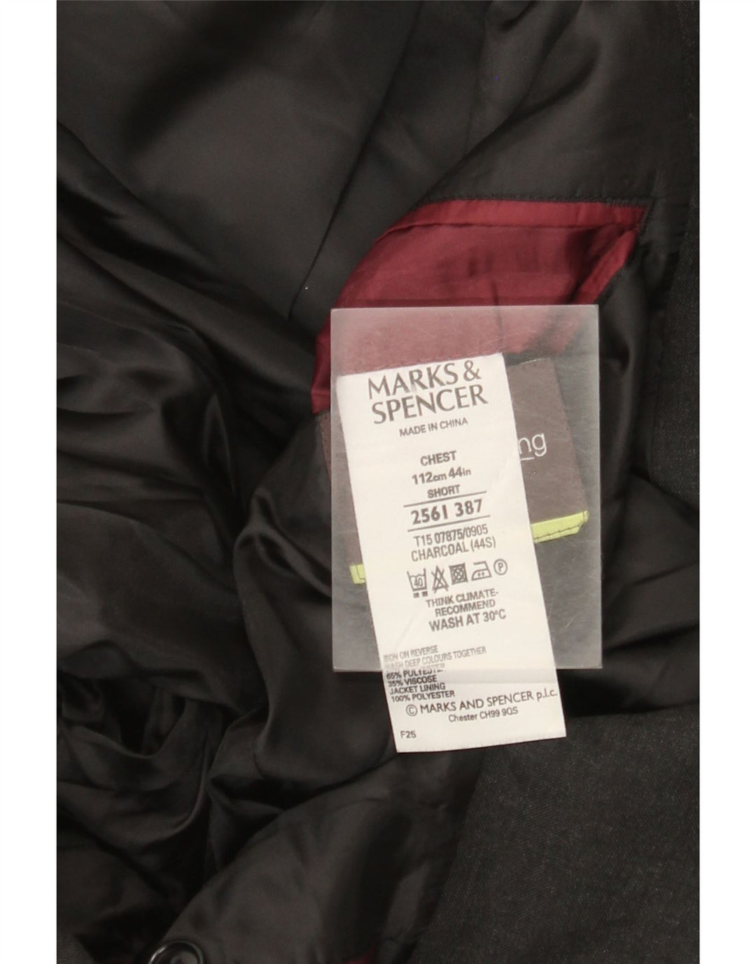 Мужской пиджак на двух пуговицах Marks & Spencer UK 44 XL, серый полиэстер