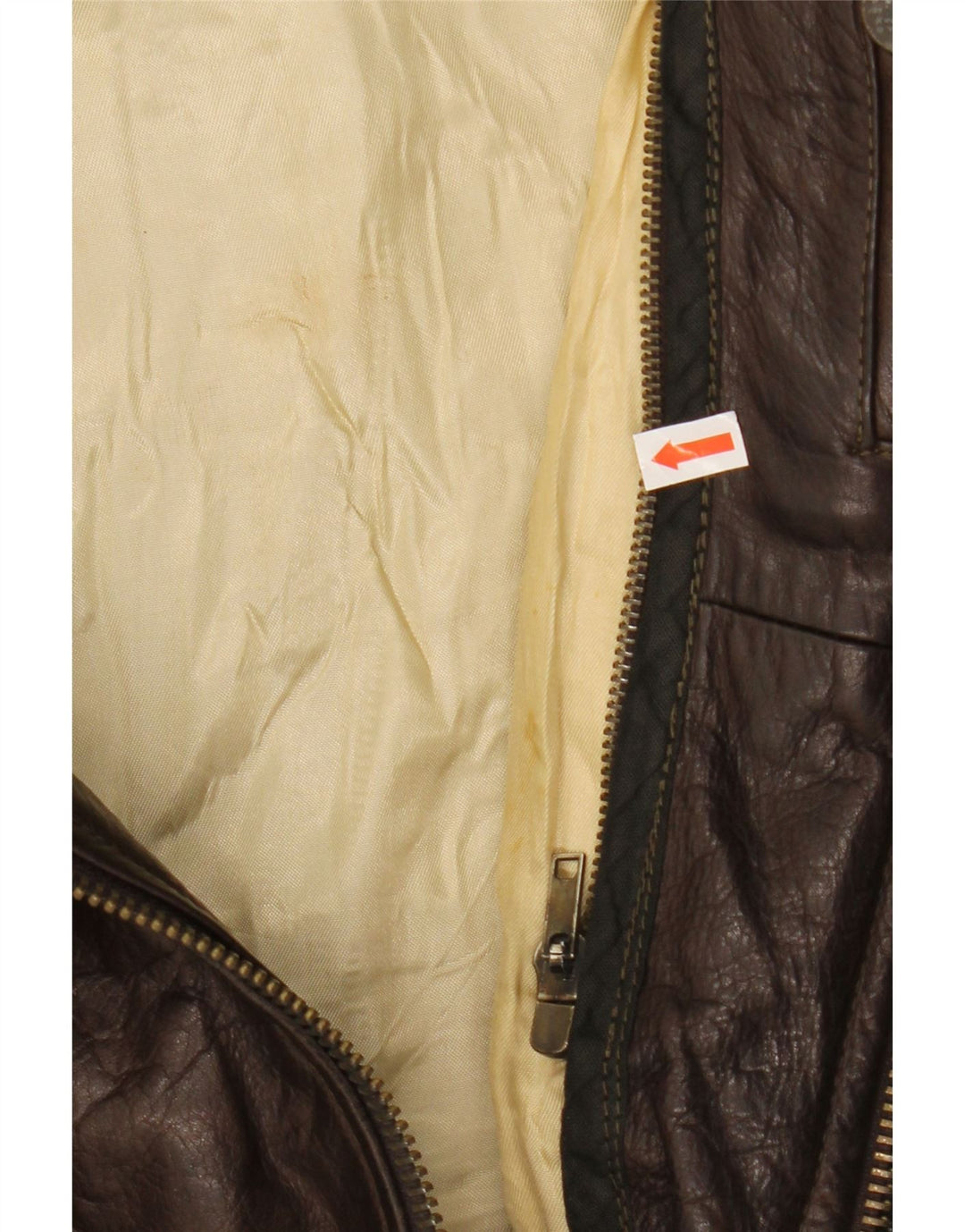 Мужская кожаная куртка VINTAGE UK 42 XL коричневая