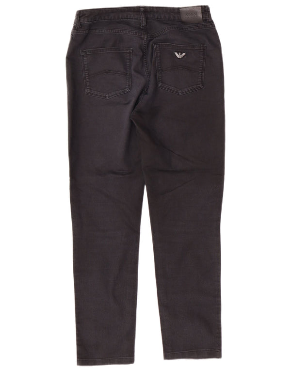 Женские зауженные джинсы ARMANI W29 L27, черный хлопок