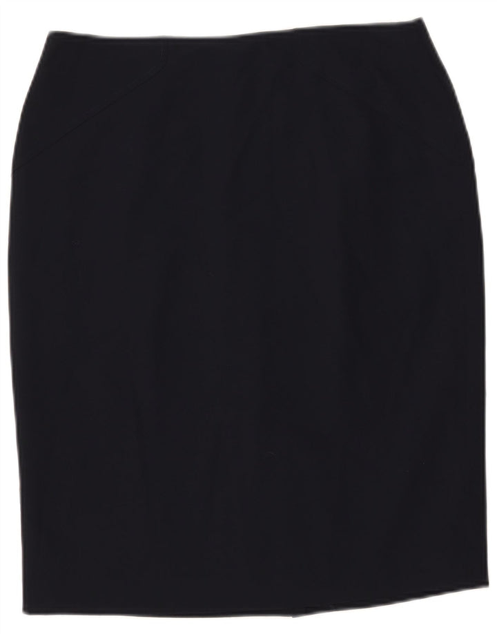 Женская юбка-карандаш John Lewis UK 12 Medium W30 Темно-синий полиэстер