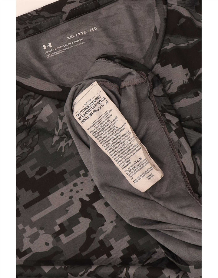 Мужская футболка Under Armour Top 2XL Серый камуфляжный полиэстер