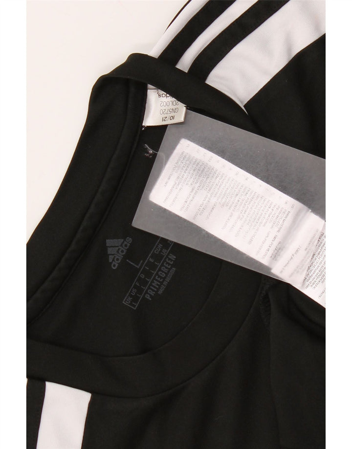 Мужская футболка Adidas Aeroready, большой черный полиэстер с цветными блоками