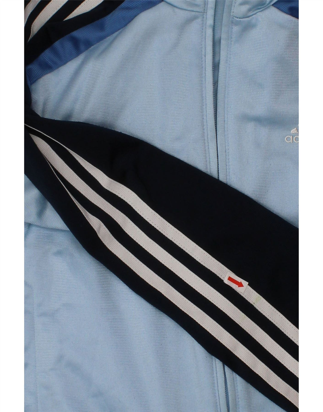 Спортивный костюм ADIDAS для мальчиков, верхняя куртка 11–12 лет, синий полиэстер с цветными блоками
