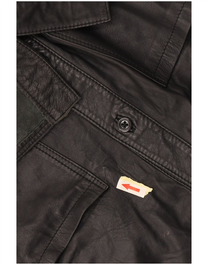 Винтажная женская кожаная рубашка IT 44 Medium Grey