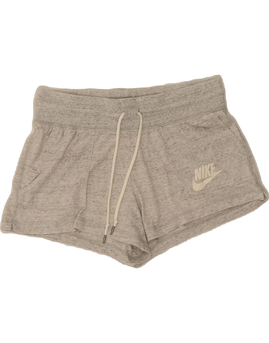 NIKE Womens Sport Shorts UK 14 Medium Grey Flecked Vintage Nike and Second-Hand Nike from Messina Hembry 